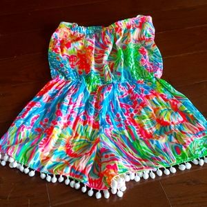 Lilly pulitzer romper lovers coral